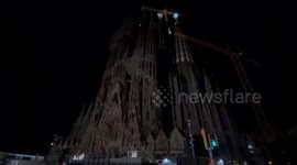 Spain: Sagrada Familia Lights Up New Towers 2