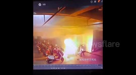 Heroic security guard's swift action saves neighbourhood from scooter blaze in China