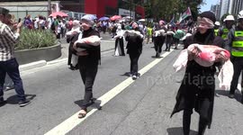Pro-Palestinian demonstration is held in Sao Paulo, Brazil