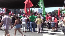 Pro-Palestinian Rally in Sao Paulo, Brazil