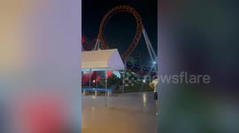 Rollercoaster breaks down mid-ride at theme park in the Philippines