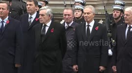 Former Prime Ministers at Remembrance Sunday ceremony at the Cenotaph in London, UK