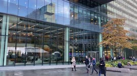 Office spaces of WeWork which files for bankruptcy in Manchester, UK