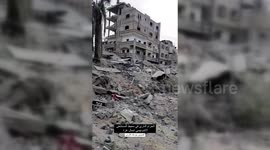 Destruction in the vicinity of the Indonesian Hospital in Gaza