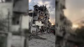 Israeli War Planes Attack Houses In Gaza's Al Sabra