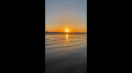 sunset in the beach in spain