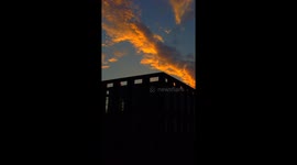 sunset in vitaliving , manchester city centre