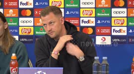 Man Utd v Copenhagen: Jacob Neestrup and Rasmus Falk press conference in Copenhagen, Denmark