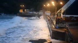 Storm Debi lashes Newquay, Cornwall, leaving trail of power outages and travel woes