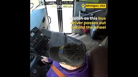 Bus Driver Passes Out while Driving