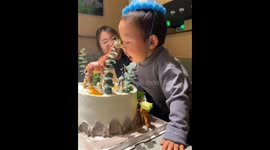 Chinese boy accidentally inhales flames while blowing out candle