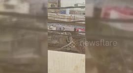 Israeli bulldozer rips up road as 7 Palestinians said killed in raid on Tulkarm, West Bank