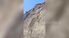 Traffic halted after landslide strikes highway in northern India