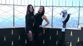 Brie Garcia and Brie GarciaVisit Empire State Building in New York, USA