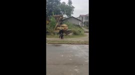 Grandparents battle to stop kids splashing in muddy puddles