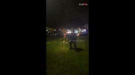 Boys' first-ever fireworks experiment turns out to be a backfiring fiasco