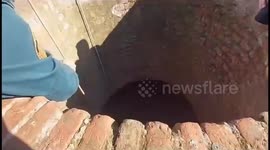 Guardia Civil and Firefighters Save Dog Trapped in Treacherous Well Descent in Azuaga, Spain