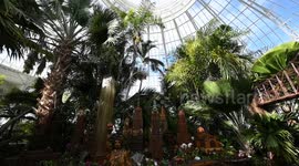 New York Botanical Garden Holiday Train Show Press Preview in NY, USA