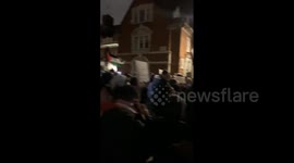 UK: Protesters Call For Opening Of Rafah Crossing Outside Egyptian Embassy In London