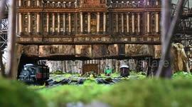New York Botanical Garden Holiday Train Show Press Preview in NY, USA