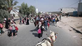 People in Gaza flee their homes amid conflict with Israel