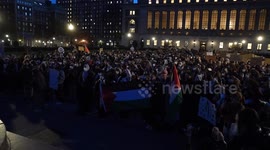 Protest in support of Palestine in New York, NY, USA