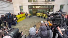 Greta Thunberg leaves London court after trial