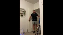 Boy can't control his laughter at dad's hilarious pre-bedtime game
