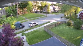 Pickup Collides With Delivery Vehicle