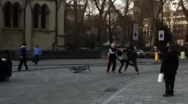 Old guy road rage fights cyclist in London HQ