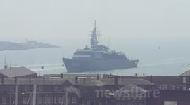 JAPANESE WARSHIPS ARRIVE IN PORTSMOUTH ENGLAND  JDS KASHIMA