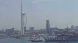 JAPANESE WARSHIPS ARRIVE IN PORTSMOUTH ENGLAND JDS KASHIMA 308