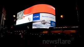 Piccadilly  Circus Adverts Celebrates The Royal Birth