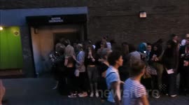 One Direction Fans Wait At Back Door Of The Cinema To See The Boys