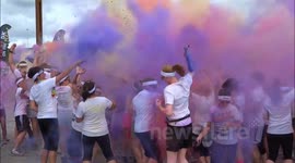 Color Paint Party After The Race in Belfast