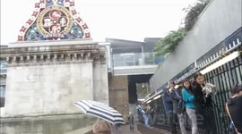 River Thames Floods Over To Pathway