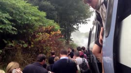 Fire on Train to London (Sidcup to London Bridge) (raw) - Video 3 of 6