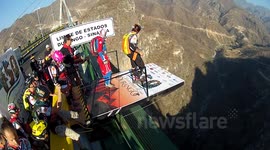 Mexican bridge jump outside camera