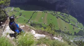 base jump aerial camera high nose with douggs & Vincente