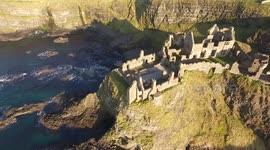 Beautiful footage of Dunluce Castle, Ireland, on St Patrick's Day