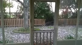Intense hail storm in Texas on St Patrick's Day