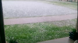 A powerful hail storm in Texas, US