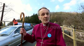 The Bishop of Penrith opens Pooley Bridge