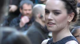Star Wars' Daisy Ridley on the red carpet at London's Jameson Empire Awards 2016