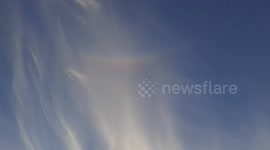 Circumzenithal Arc (Rainbow Smile) Mobile Phone Footage