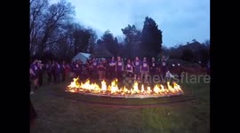 Casey Batchelor does Firewalk for Heaven house