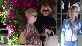 Pamela Anderson leaves The Ivy At The Shore restaurant in California