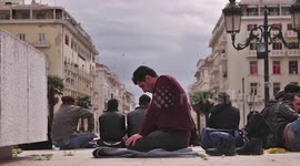 Syrian Refugees Camp Inside Greece Co-capital City