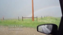 Crazy Hail Storm & Rainbow - June 7, 2013. SW Corner of Sk.