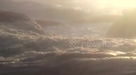 Attacked by Sea Foam at Trebarwith, North Cornwall